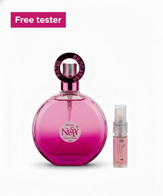 Patel Nesty Bloom Luxe – 100 ml Unisex Apparel Spray (With Free Tester Inside)
